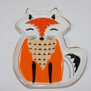 Ganz Orange Fox Trinket Jewelry Dish Holder Tray Ceramic